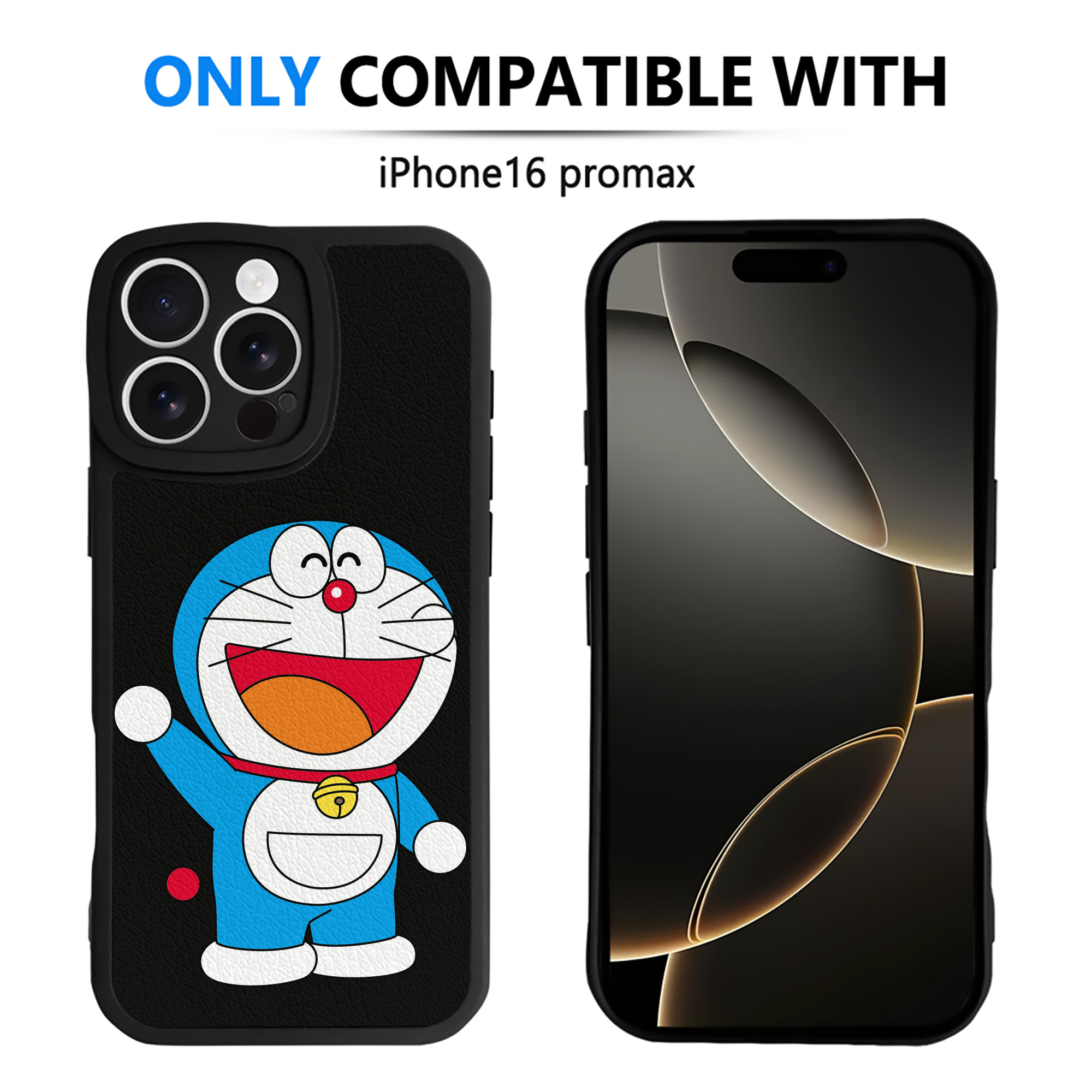 （画像用） ドラえもん Doraemon 【iPhone 16シリーズ対応】シリコンスマホケース（レザー調） 材質：シリコン